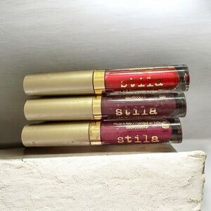 Stila Bold Liquid Lip Set - Beso Shimmer, Aria, Chianti MSRP$75 NWT Great Deal!